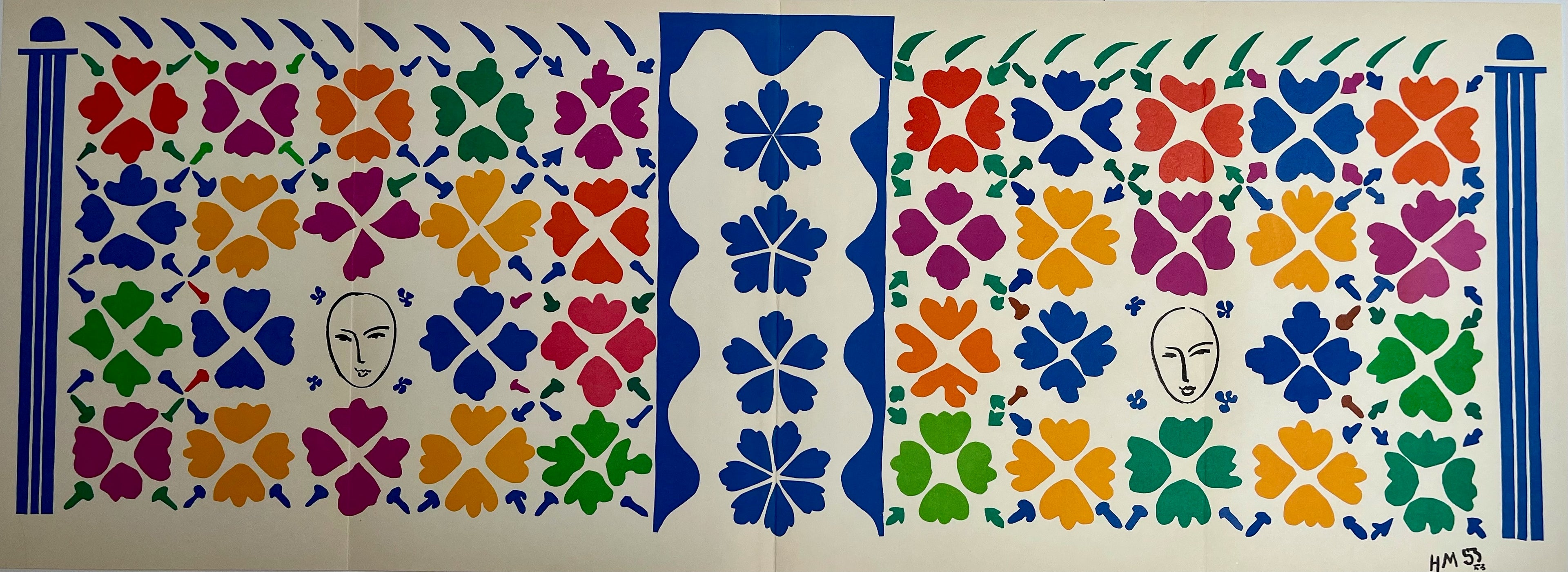 Henri Matisse 'Décoration Masques'