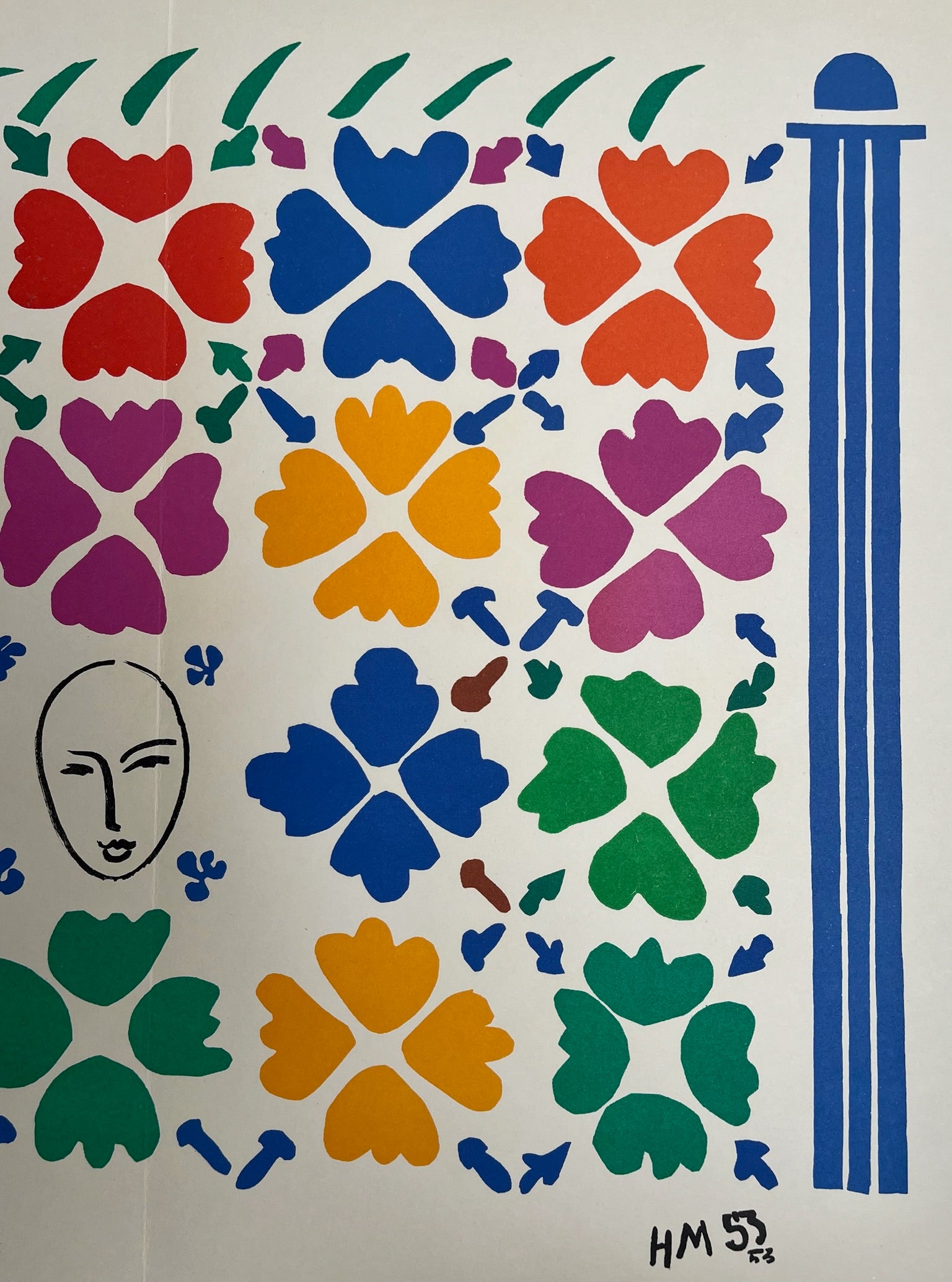 Henri Matisse 'Décoration Masques'